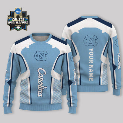 LIMITED EDITION - NEW CUSTOMIZED NCAA CWS29 NTH NORTH CAROLINA TAR HEELS UGLY SWEATER