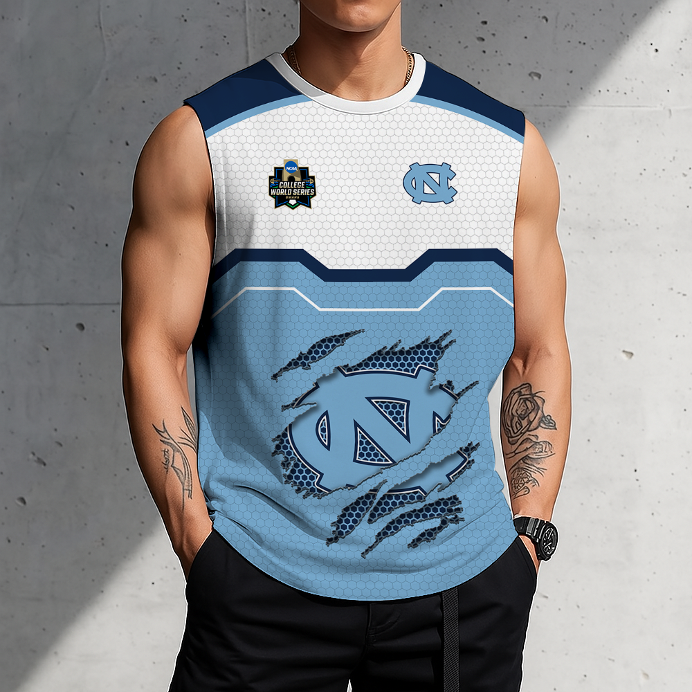 LIMITED EDITION - NEW CUSTOMIZED NCAA CWS29 NTH NORTH CAROLINA TAR HEELS MEN'S GYM SHIRT