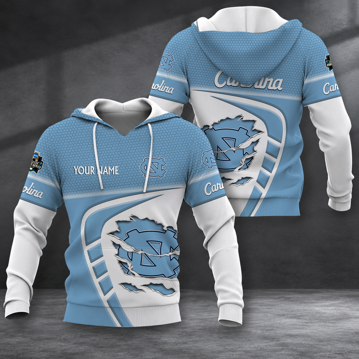 SPECIAL EDITION - NEW CUSTOMIZED NCAA CWS29 NTH NORTH CAROLINA TAR HEELS T-SHIRT, POLO SHIRT, ZIP POLO SHIRT, SWEATSHIRT, HOODIE & ZIP HOODIE