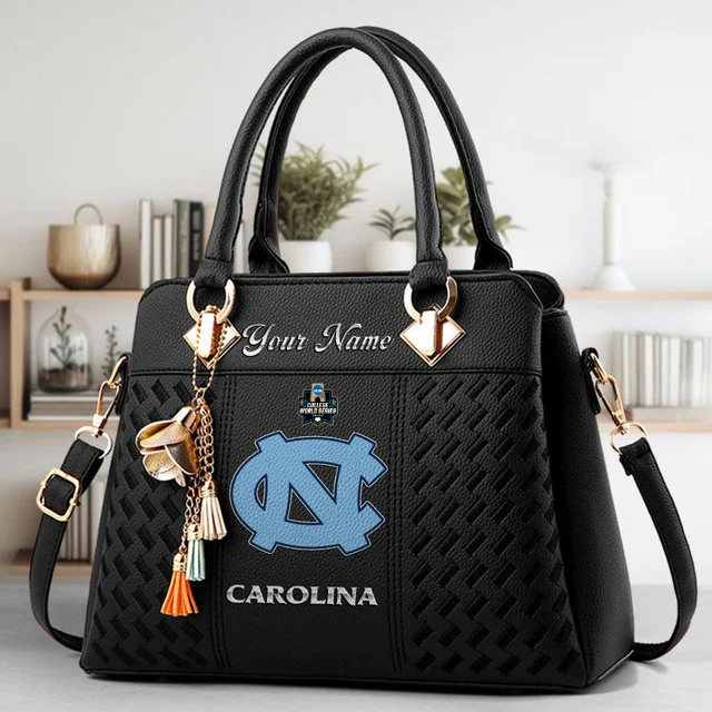 VIRAL EDITON - NEW CUSTOMIZED NCAA CWS29 NTH NC TAR HEELS ZIP HANDBAG MULTICOLOR