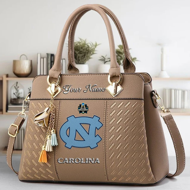 VIRAL EDITON - NEW CUSTOMIZED NCAA CWS29 NTH NC TAR HEELS ZIP HANDBAG MULTICOLOR