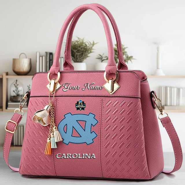 VIRAL EDITON - NEW CUSTOMIZED NCAA CWS29 NTH NC TAR HEELS ZIP HANDBAG MULTICOLOR