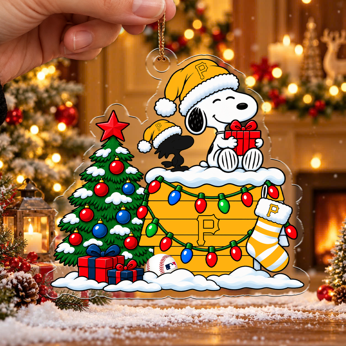 MEGA SALE - NEW CUSTOMIZED MLB29 PHP PITTSBURGH PIRATES CHRISTMAS ACRYLIC ORNAMENT