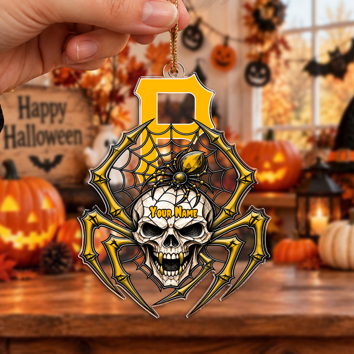 FINAL SALE - NEW CUSTOMIZED MLB29 PHP PITTSBURGH PIRATES HALLOWEEN ACRYLIC ORNAMENT