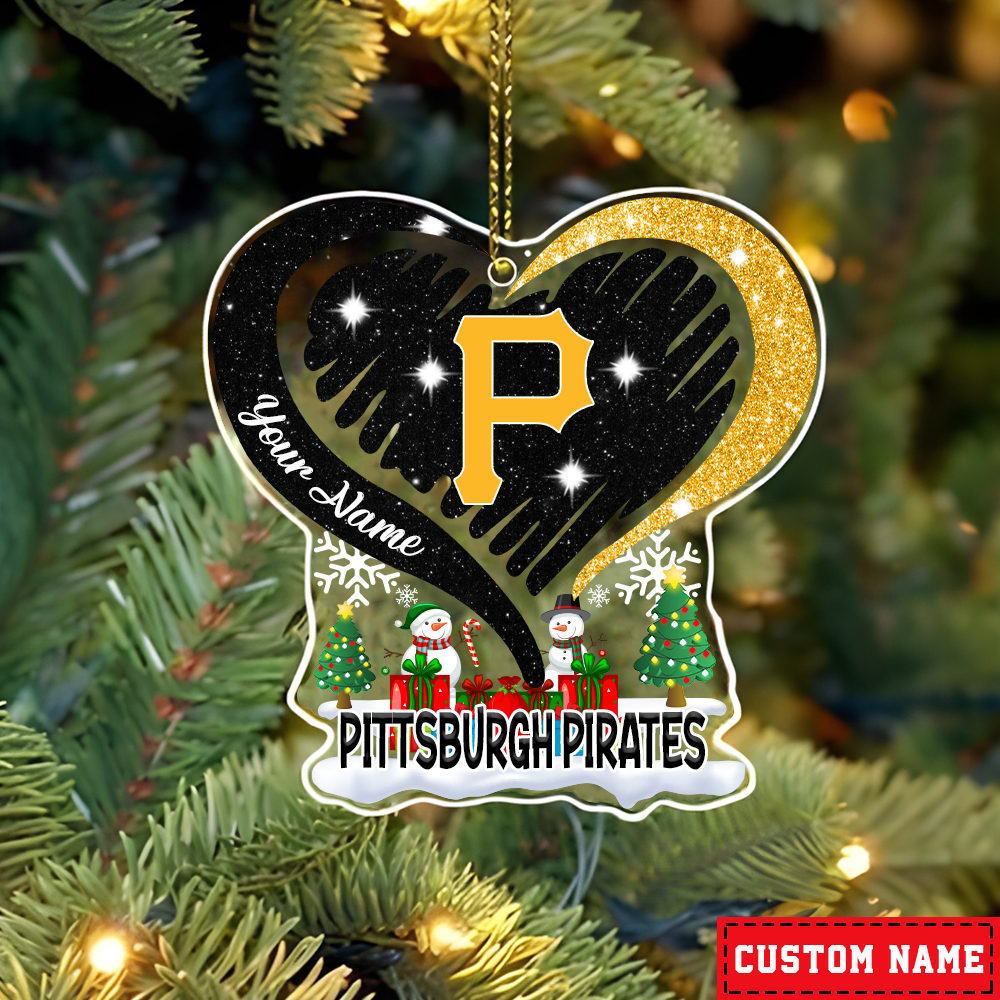FINAL SALE - NEW CUSTOMIZED MLB29 PHP PITTSBURGH PIRATES CHRISTMAS ACRYLIC ORNAMENT