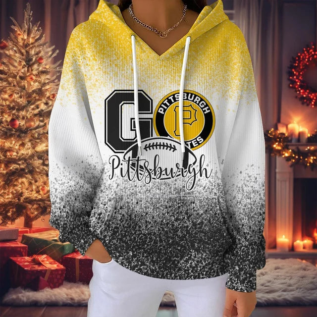 LIMITED EDITION - NEW CUSTOMIZED MLB29 PHP PITTSBURGH PIRATES RIBBED HOODIE & SWEATSHIRT
