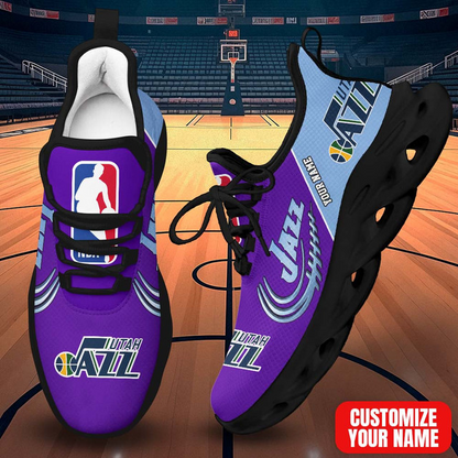 FINAL SALE - NEW CUSTOMIZED NBA29 UJZ UTAH JAZZ PREMIUM CLUNKY SNEAKERS