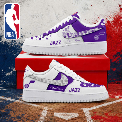 LIMITED EDITION - NEW CUSTOMIZED NBA29 UJZ UTAH JAZZ AF1 SNEAKERS