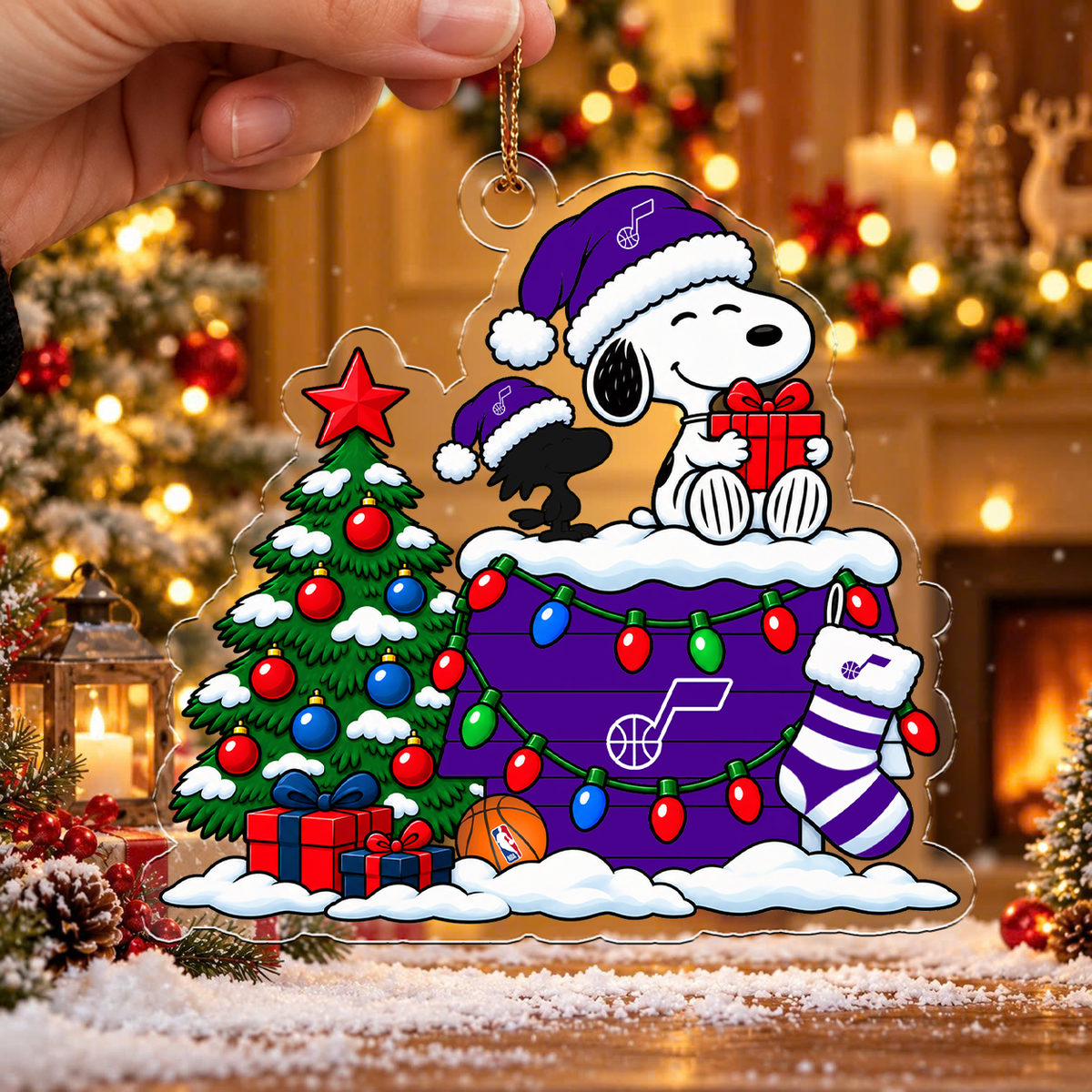 FLASH SALE - NEW CUSTOMIZED NBA29 UJZ UTAH JAZZ CHRISTMAS ACRYLIC ORNAMENT