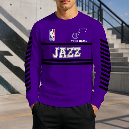 FINAL SALE - NEW CUSTOMIZED NBA29 UJZ UTAH JAZZ UNISEX SWEATSHIRT