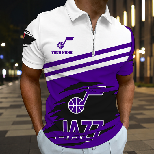 FINAL SALE - NEW CUSTOMIZED NBA29 UJZ UTAH JAZZ T-SHIRT, POLO SHIRT, ZIP POLO SHIRT, SWEATSHIRT, HOODIE & ZIP HOODIE