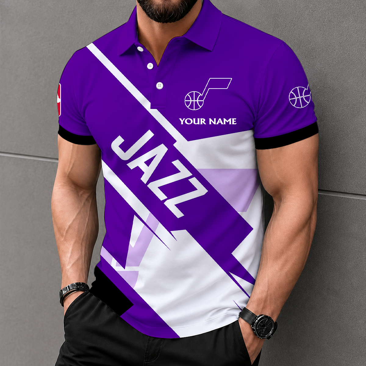 FINAL SALE - NEW CUSTOMIZED NBA29 UJZ UTAH JAZZ T-SHIRT, POLO SHIRT, ZIP POLO SHIRT, SWEATSHIRT, HOODIE & ZIP HOODIE