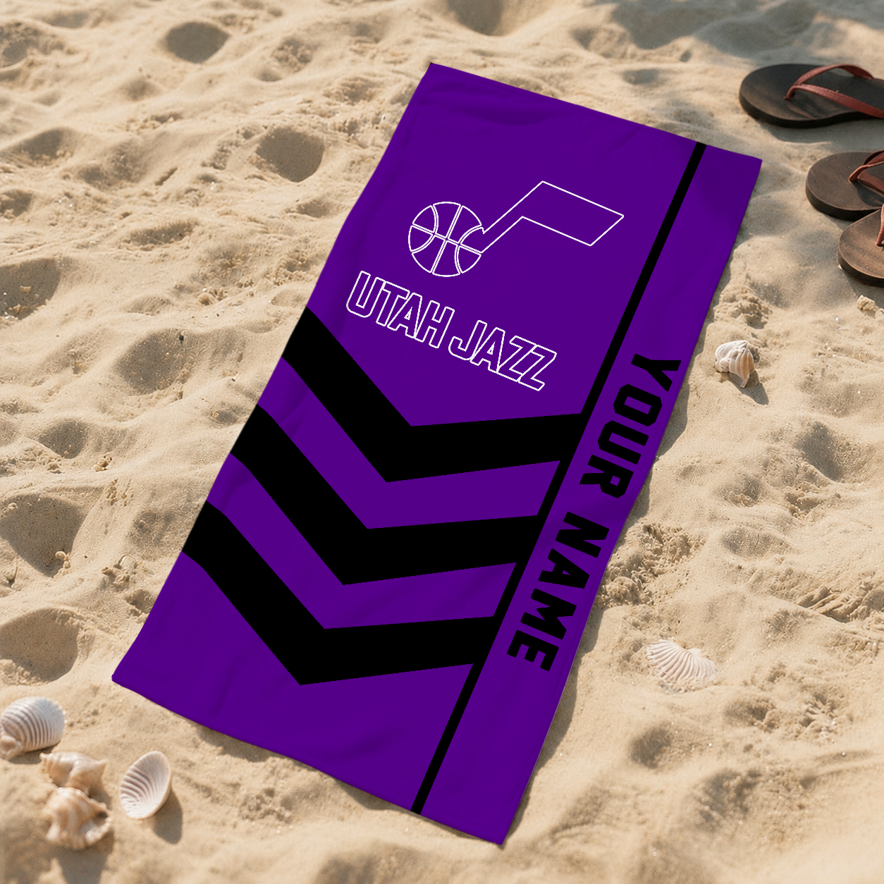 HOT DEAL - NEW CUSTOMIZED NBA29 UJZ UTAH JAZZ BEACH TOWEL FOR FAN