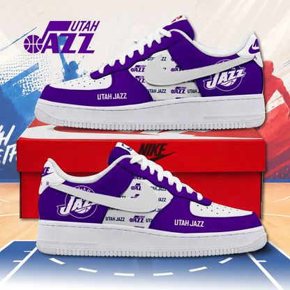 FINAL SALE - NEW CUSTOMIZED NBA29 UJZ UTAH JAZZ AF1 SNEAKERS