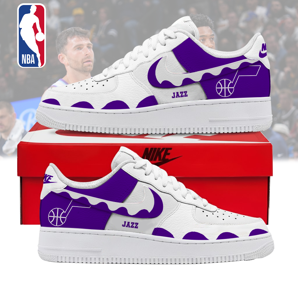 FINAL SALE - NEW CUSTOMIZED NBA29 UJZ UTAH JAZZ AF1 SNEAKERS