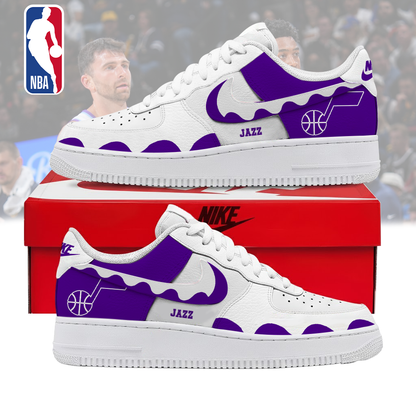 FINAL SALE - NEW CUSTOMIZED NBA29 UJZ UTAH JAZZ AF1 SNEAKERS