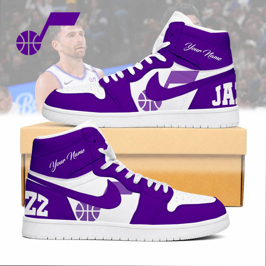 FINAL SALE - NEW CUSTOMIZED NBA29 UJZ UTAH JAZZ AIR JORDAN SNEAKERS