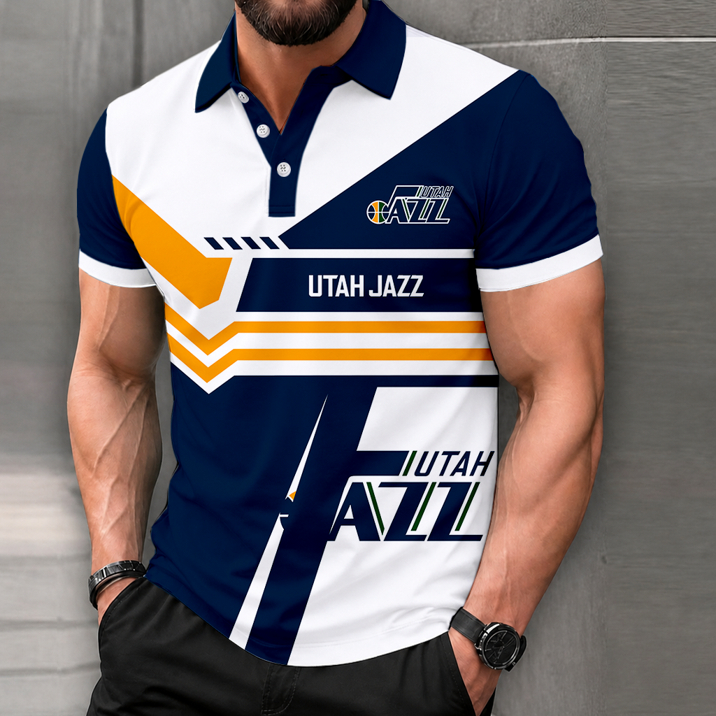 FINAL SALE - NEW CUSTOMIZED NBA29 UJZ UTAH JAZZ POLO SHIRT, ZIP POLO SHIRT & T-SHIRTS