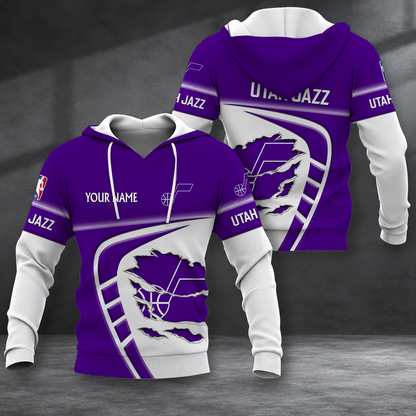 FINAL SALE - NEW CUSTOMIZED NBA29 UJZ UTAH JAZZ T-SHIRT, POLO SHIRT, ZIP POLO SHIRT, SWEATSHIRT, HOODIE & ZIP HOODIE