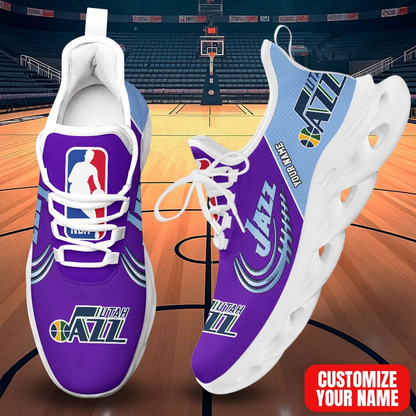 FINAL SALE - NEW CUSTOMIZED NBA29 UJZ UTAH JAZZ PREMIUM CLUNKY SNEAKERS