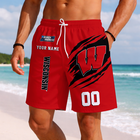 LIMITED DROP - NEW CUSTOMIZED | NCAA MAM29 WSB WS BADGERS SHORT PANTS