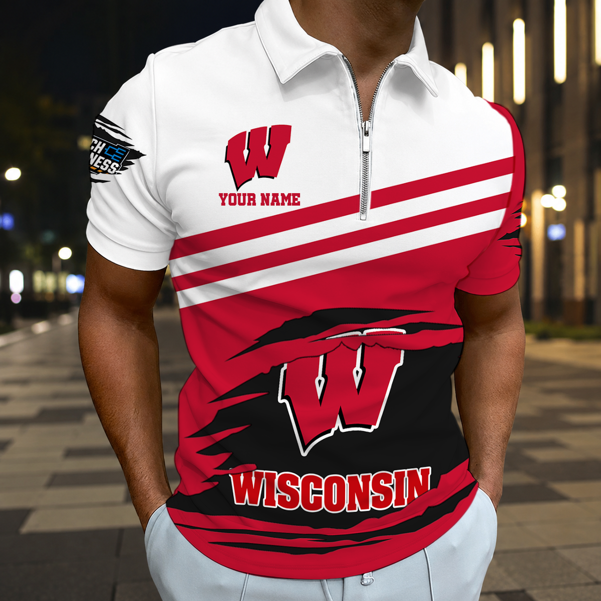 EXCLUSIVE EDITION - NEW CUSTOMIZED NCAA MAM29 WSB WISCONSIN BADGERS T-SHIRT, POLO SHIRT, ZIP POLO SHIRT, SWEATSHIRT, HOODIE & ZIP HOODIE