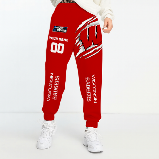 LIMITED DROP - NEW CUSTOMIZED | NCAA MAM29 WSB WS BADGERS UNISEX LONG PANTS