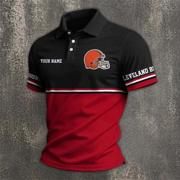 [SPECIAL OFFER] NEW CUSTOMIZED NFL29 CLB CLEVELAND BROWNS POLO SHIRT