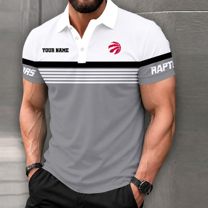 FINAL SALE - NEW CUSTOMIZED NBA24 TRA TORONTO RAPTORS POLO SHIRT