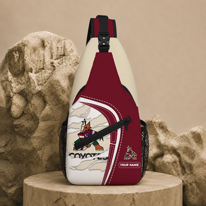 LIMITED EDITION - NEW CUSTOMIZED NHL30 AZC ARIZONA COYOTES SLING BAG