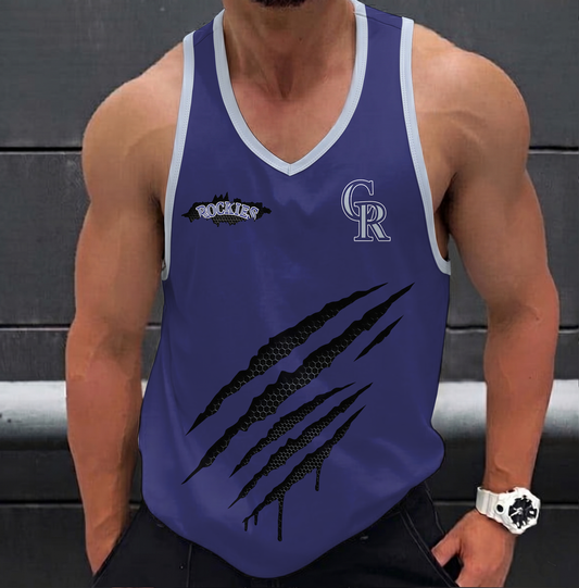 FINAL SALE - NEW CUSTOMIZED MLB30 COLORADO ROCKIES UNISEX TANK TOP