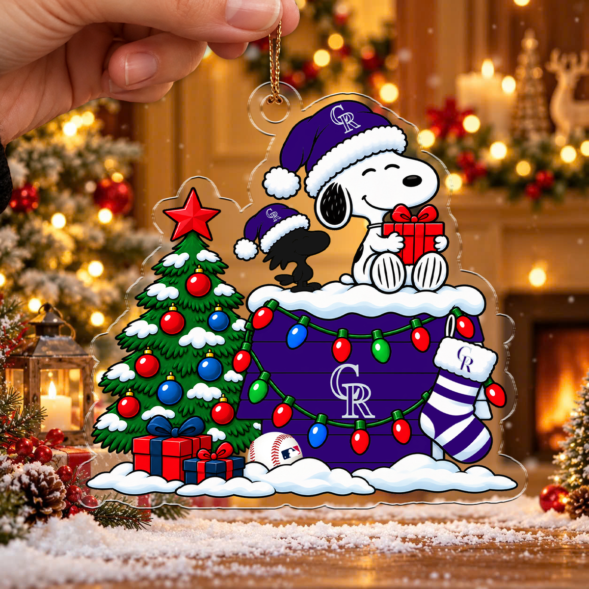 MEGA SALE - NEW CUSTOMIZED MLB30 COR COLORADO ROCKIES CHRISTMAS ACRYLIC ORNAMENT