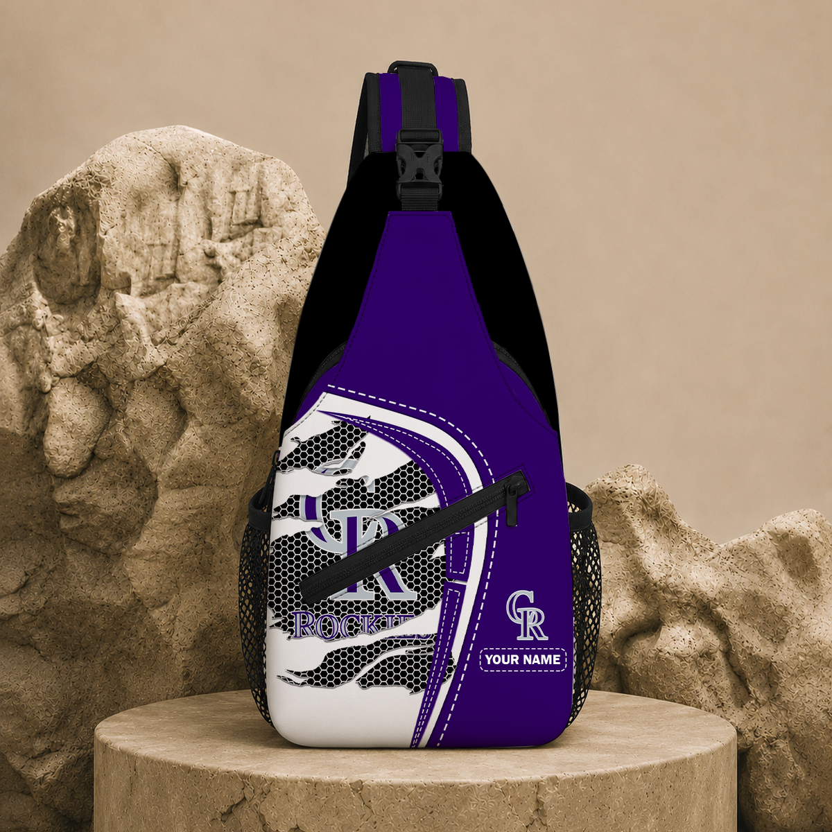 EXCLUSIVE EDITION - NEW CUSTOMIZED MLB30 COR COLORADO ROCKIES SLING BAG
