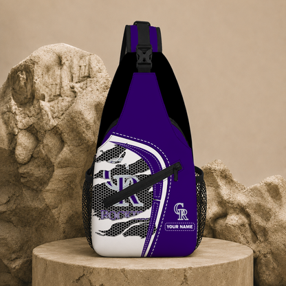 EXCLUSIVE EDITION - NEW CUSTOMIZED MLB30 COR COLORADO ROCKIES SLING BAG