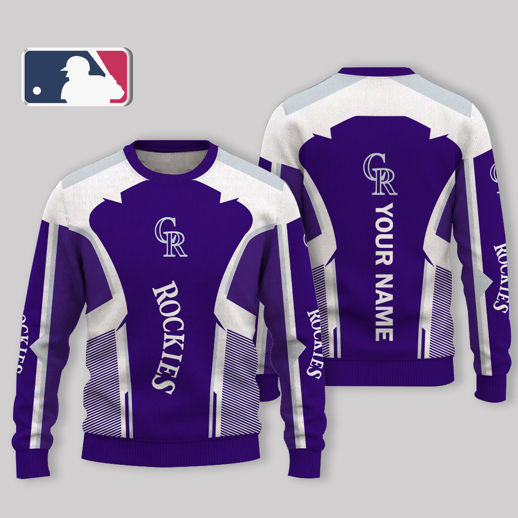 LIMITED EDITION - NEW CUSTOMIZED MLB30 COR COLORADO ROCKIES UGLY SWEATER