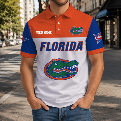 ELITE EDITION- NEW CUSTOMIZED NCAA FBS30 FLG FLORIDA GATORS POLO SHIRT, ZIP POLO SHIRT & T-SHIRTS