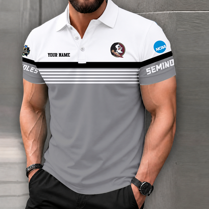 LIMITED EDITION - NEW CUSTOMIZED NCAA CWS30 FLS FLORIDA STATE SEMINOLES POLO SHIRT