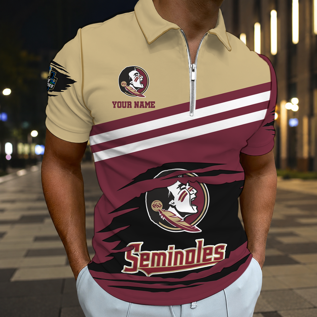 SPECIAL EDITION - NEW CUSTOMIZED NCAA CWS30 FLS FLORIDA STATE SEMINOLES T-SHIRT, POLO SHIRT, ZIP POLO SHIRT, SWEATSHIRT, HOODIE & ZIP HOODIE