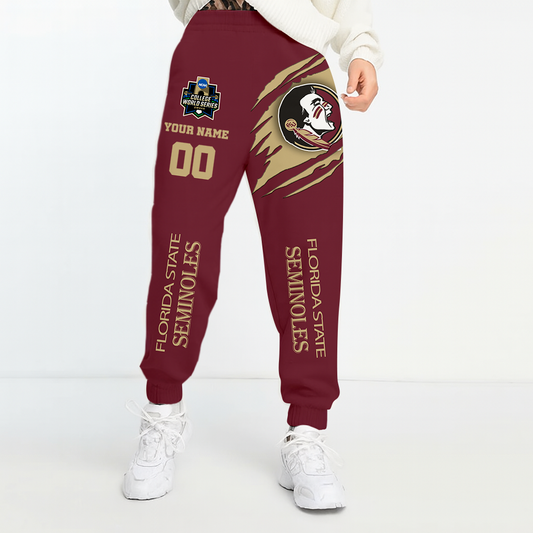 LIMITED DROP - NEW CUSTOMIZED | NCAA CWS30 FLS FL SEMINOLES UNISEX LONG PANTS
