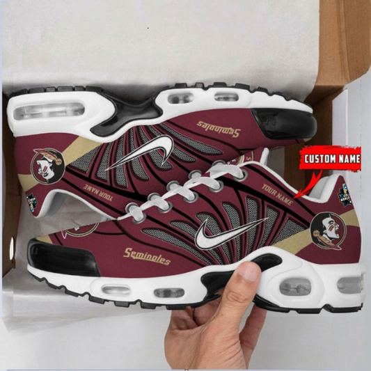 ELITE EDITION - NEW CUSTOMIZED NCAA CWS30 FLS FL SEMINOLES UNISEX AIR MAX PLUS SNEAKERS