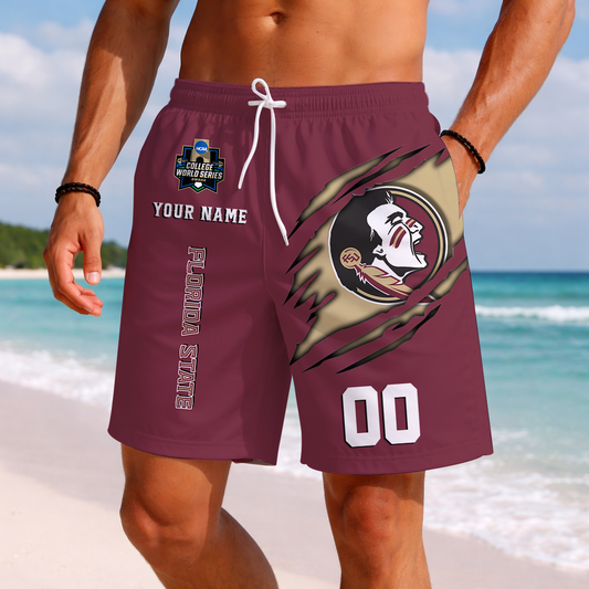 LIMITED DROP - NEW CUSTOMIZED | NCAA CWS30 FLS FL SEMINOLES SHORT PANTS