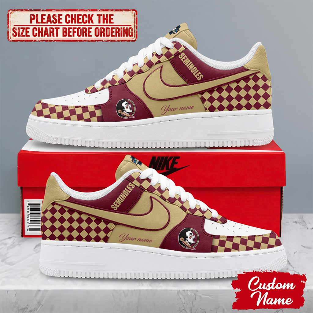 SPECIAL EDITION - NEW CUSTOMIZED NCAA CWS30 FLS FLORIDA STATE SEMINOLES AF1 SHOES