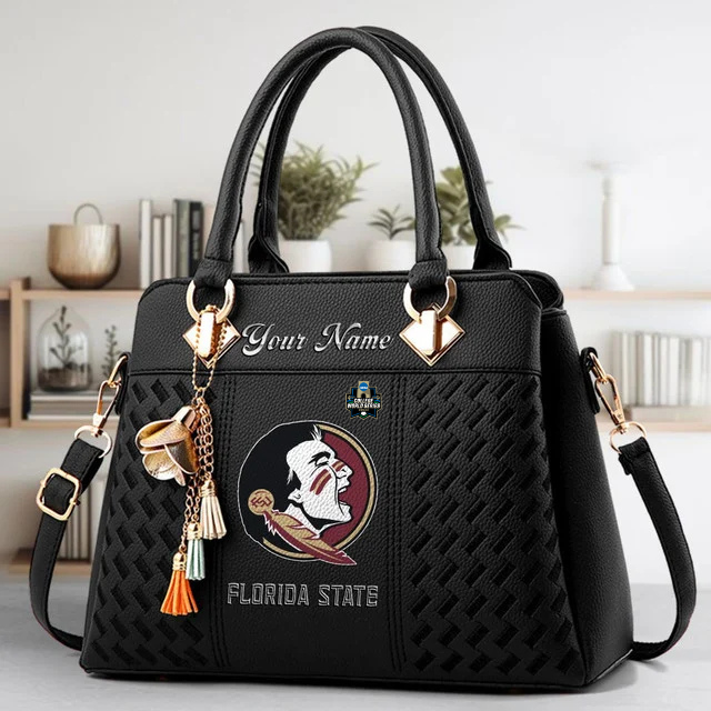 VIRAL EDITON - NEW CUSTOMIZED NCAA CWS30 FLS FL SEMINOLES ZIP HANDBAG MULTICOLOR