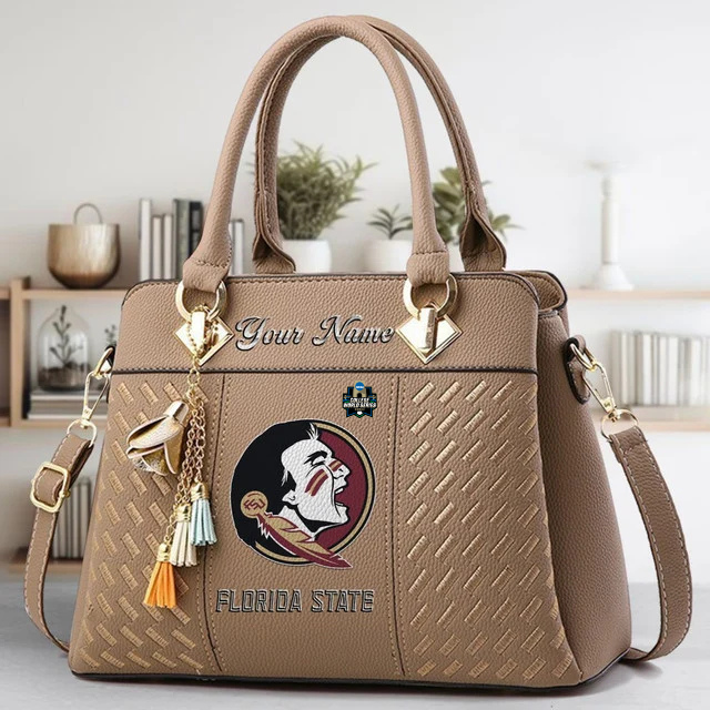 VIRAL EDITON - NEW CUSTOMIZED NCAA CWS30 FLS FL SEMINOLES ZIP HANDBAG MULTICOLOR