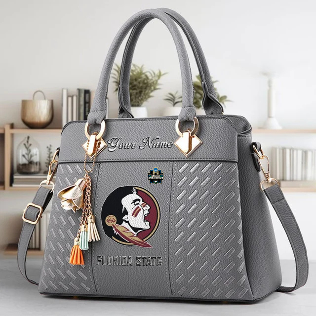 VIRAL EDITON - NEW CUSTOMIZED NCAA CWS30 FLS FL SEMINOLES ZIP HANDBAG MULTICOLOR