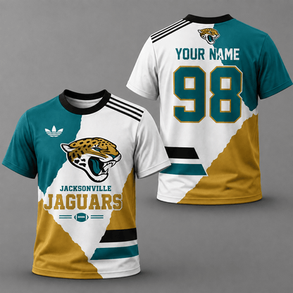 ELITE EDITION - NEW CUSTOMIZED NFL30 JSJ JACKSONVILLE JAGUARS T-SHIRTS, POLO SHIRT & ZIP POLO SHIRT