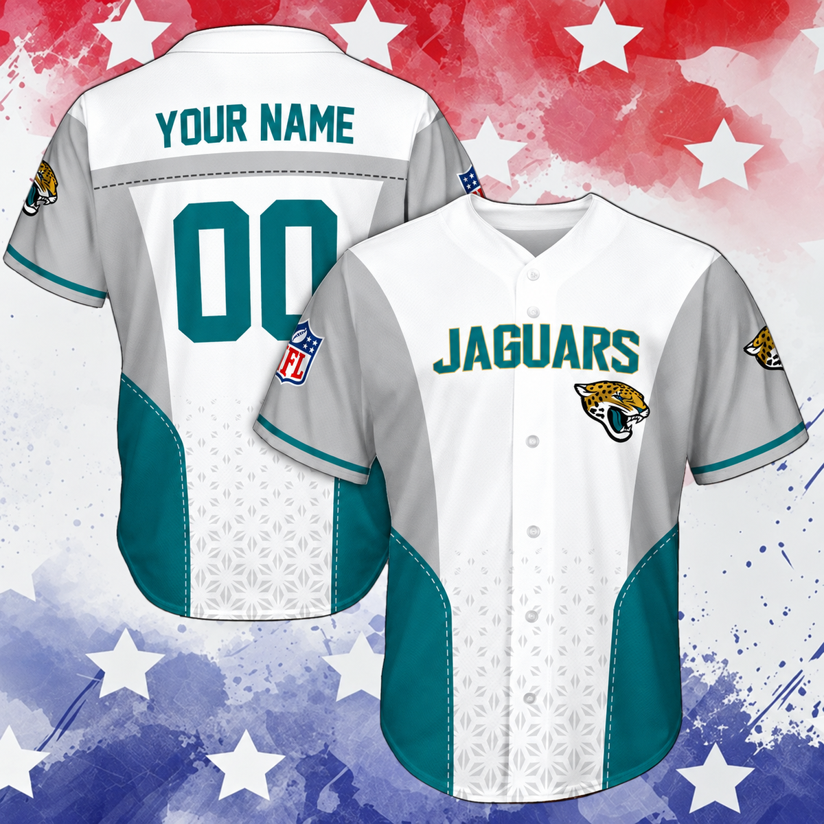 VIRAL EDITION - NEW CUSTOMIZED NFL30 JSJ JACKSONVILLE JAGUARS BASEBALL JERSEY