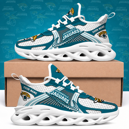 SPECIAL EDITION - NEW CUSTOMIZED NFL30 JSJ JACKSONVILLE JAGUARS MAX SOUL SHOES