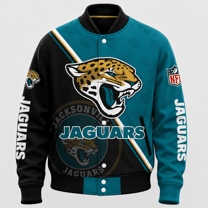 SPECIAL EDITION - NEW CUSTOMIZED | NFL30 JSJ JACKSONVILLE JAGUARS SATIN VARSITY & BASEBALL JACKET