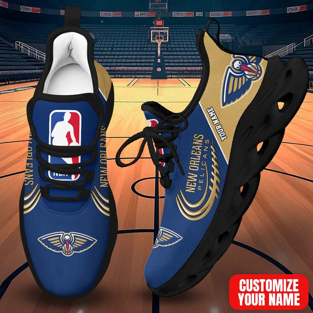 FINAL SALE - NEW CUSTOMIZED NBA30 NOP NEW ORLEANS PELICANS PREMIUM CLUNKY SNEAKERS